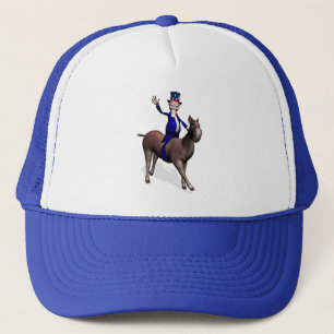 Uncle Sam Riding on Donkey Truckerkappe