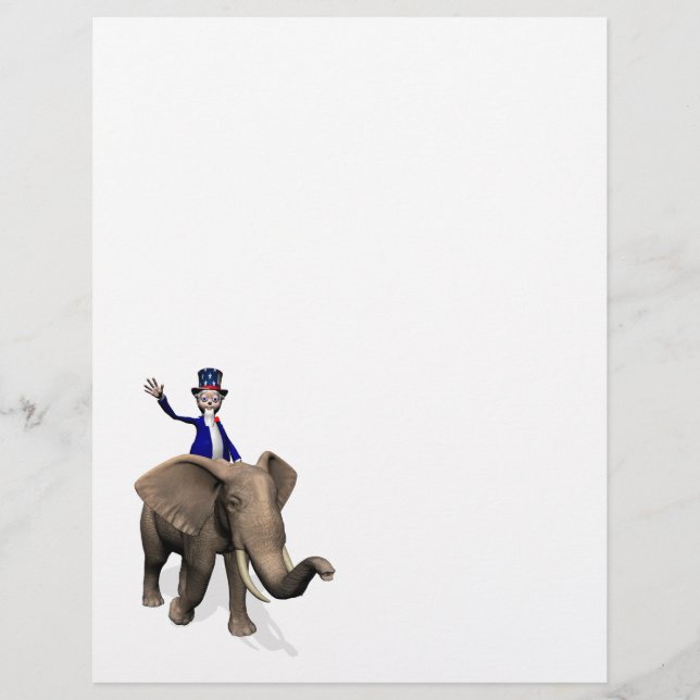 Uncle Sam Riding on Elephant (Vorderseite)