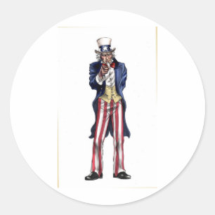 Uncle Sam Runder Aufkleber