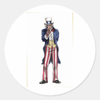 Uncle Sam Runder Aufkleber