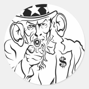 Uncle Sam Runder Aufkleber