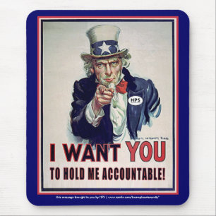 Uncle Sam Sagt, dass "halten Sie mich Mousepad