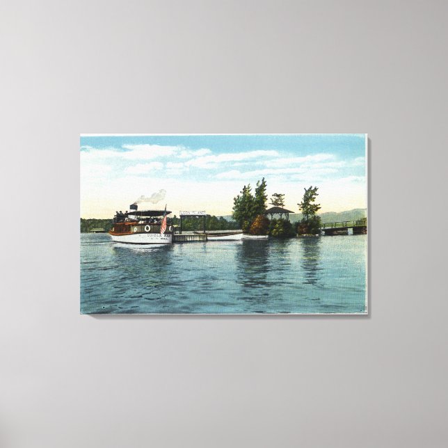 Uncle Sam Steamer auf der Loon Island Landing Leinwanddruck (Vorderseite)