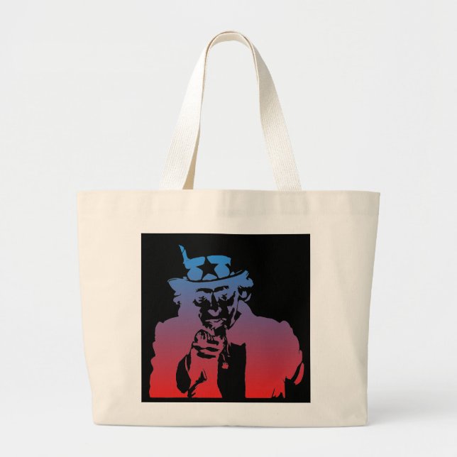 Uncle Sam Tote Bag Jumbo Stoffbeutel (Vorne)