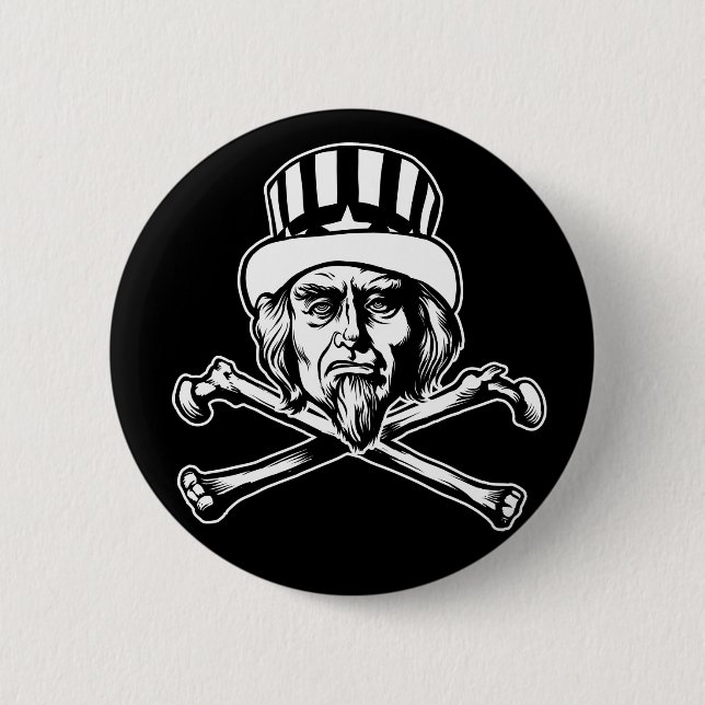 Uncle Sam U. Knochen-Knopf Button (Vorderseite)