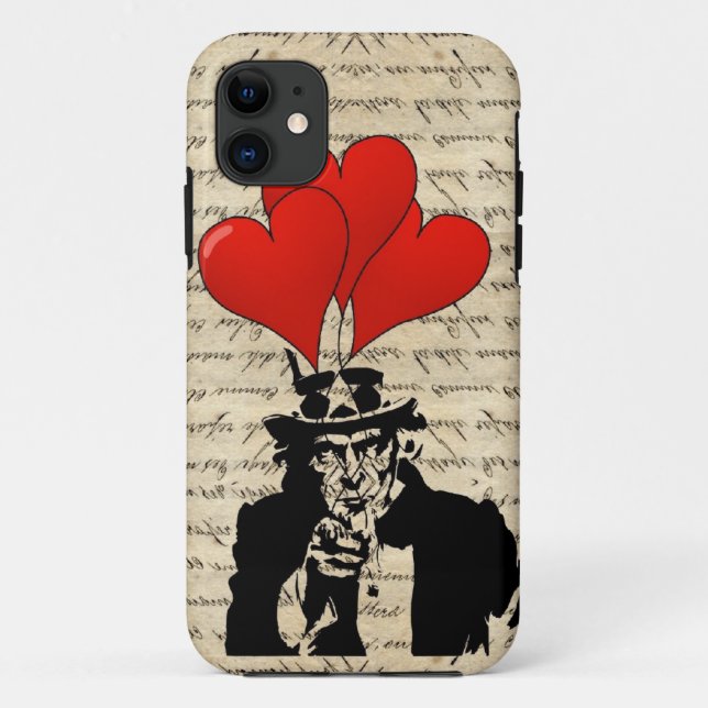 Uncle Sam und Ballons Case-Mate iPhone Hülle (Rückseite)