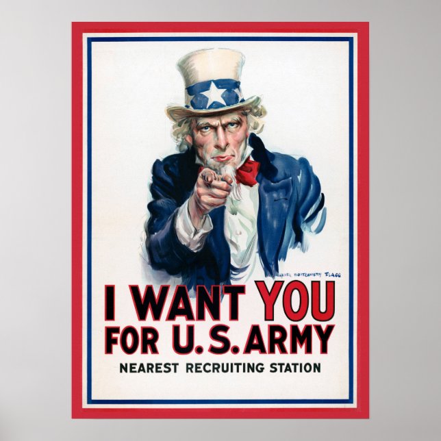 Uncle Sam Unedidited Vintage Fotos Alte Ästhetik Poster (Vorne)