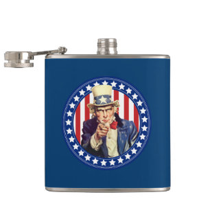 Uncle Sam US Flagge Flachmann