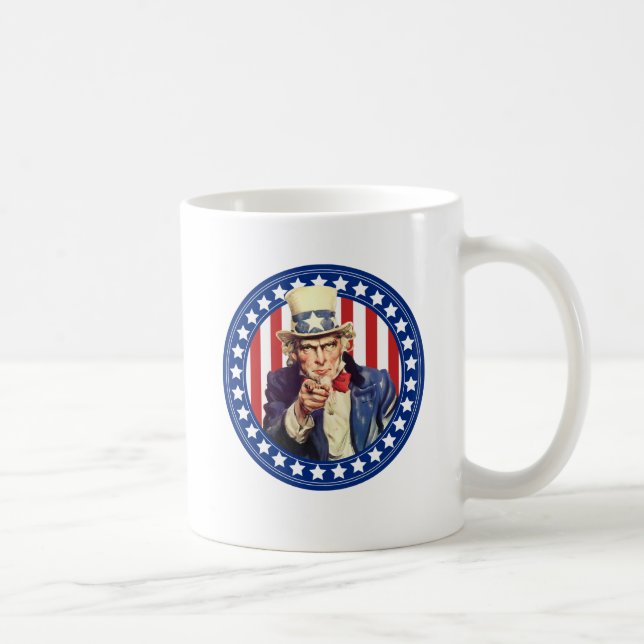 Uncle Sam US Flagge Kaffeetasse (Rechts)