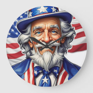 Uncle Sam USA Große Wanduhr