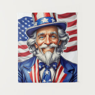 Uncle Sam USA Wandteppich