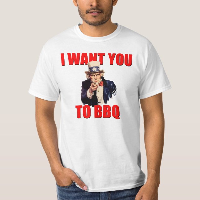Uncle Sam Wants SIE zu den GRILLEN T-Shirt (Vorderseite)