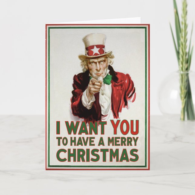 Uncle Sam will Dir frohe Weihnachten (Vorderseite)