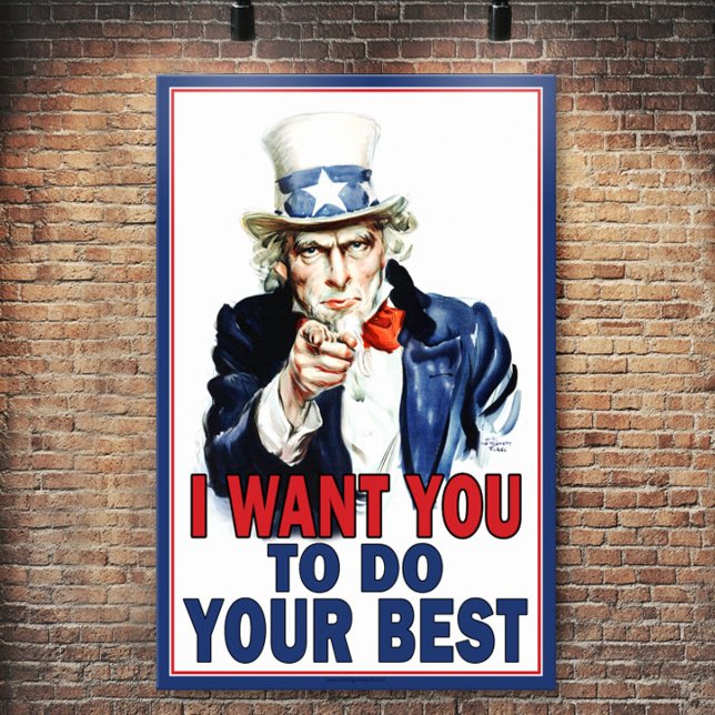 Uncle Sam will dir, IHR BESTES ZU TUN Poster (Uncle Sam poster)