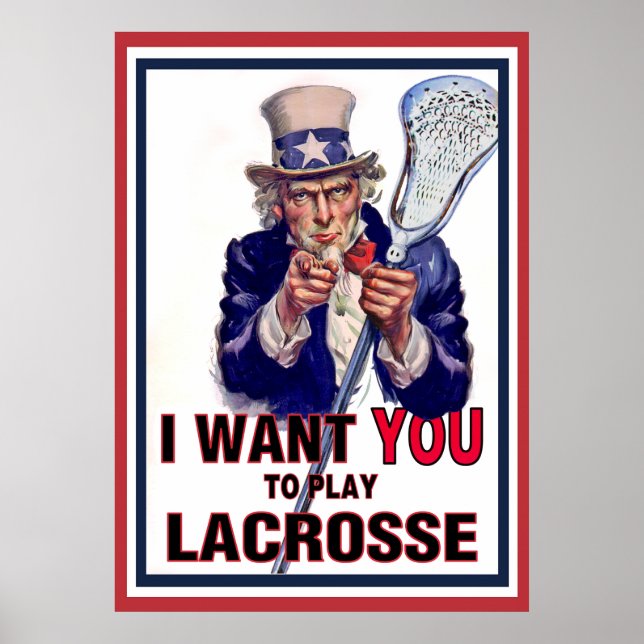 Uncle Sam Will dir Lacrosse zu spielen Poster (Vorne)