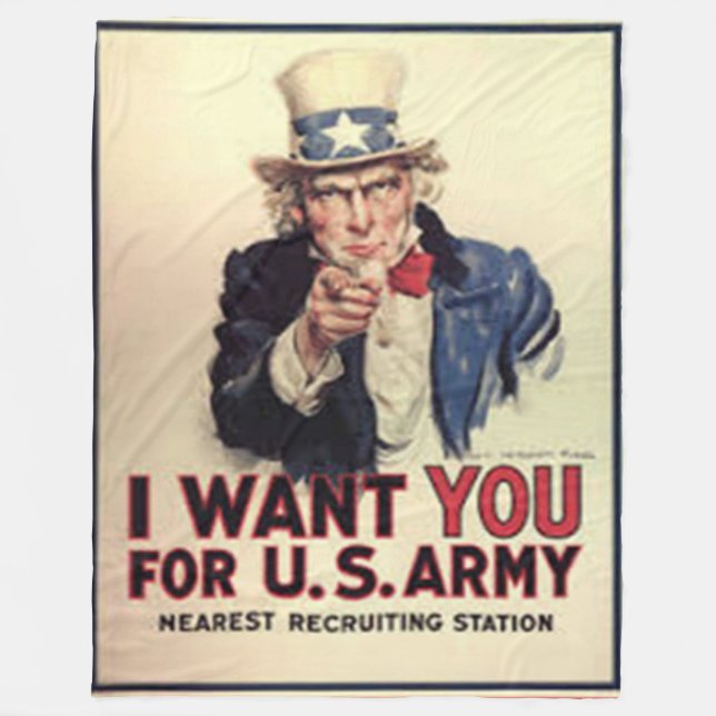 UNCLE SAM WILL FLEECEDECKE (Vorderseite)
