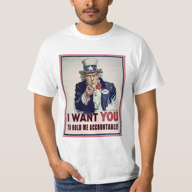 Uncle Sam Will gerade gehalten zu werden T-Shirt (Vorderseite)