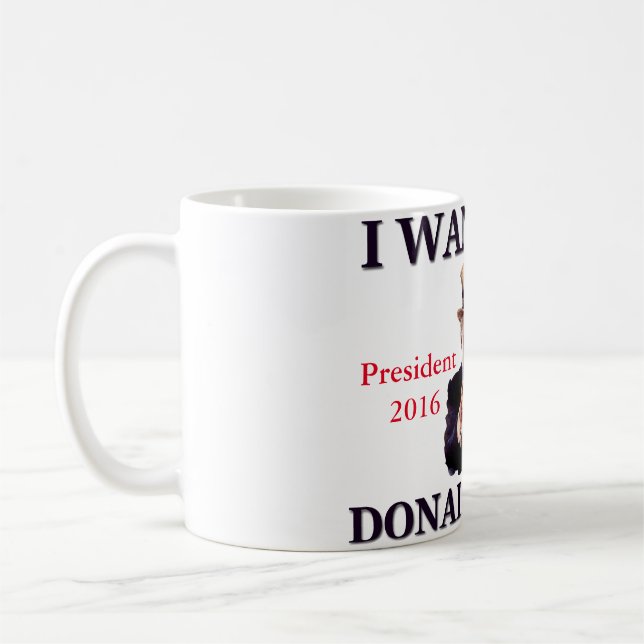 Uncle Sam Will ich Sie Donald Trump 2016 Kaffeetasse (Links)