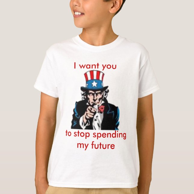Uncle Sam, will ich Sie, um meine, Zukunft zu T-Shirt (Vorderseite)
