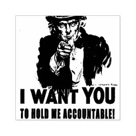 Uncle Sam Will sich halten Gummistempel