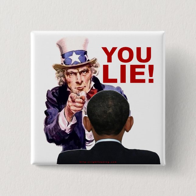 Uncle Sam You Lie Button (Vorderseite)