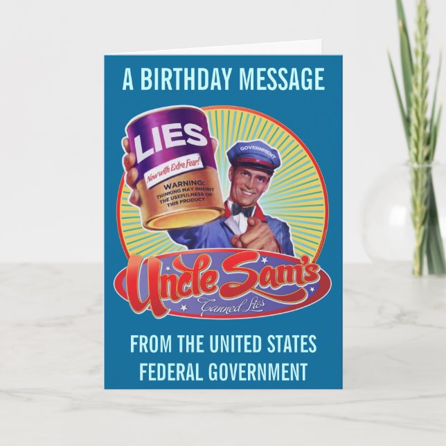 Uncle Sam's Canned Lies Karte (Vorderseite)