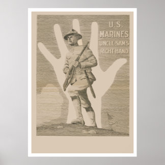 Uncle Sams rechte Hand-U.S. Marines Poster