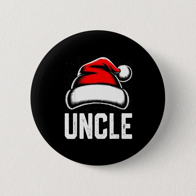 Uncle Santa Christmas Family Matching Pajamas Xmas Button (Vorderseite)