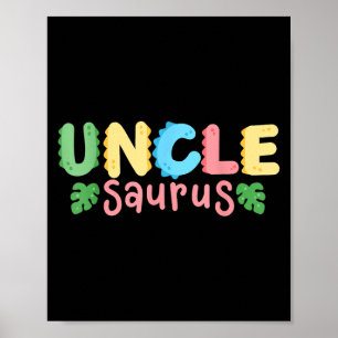 Uncle Saurus Kids Dinosaur Birthday Party Family m Poster