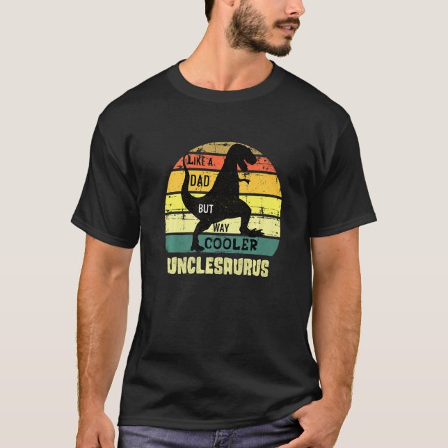 Uncle Saurus Rex Dinosaurier wie ein Vater viel Co T-Shirt (Vorderseite)