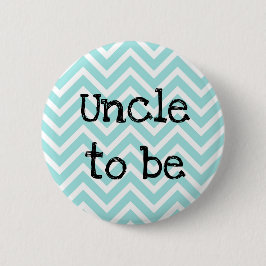 Uncle to be aquamarin Zickzack Baby Shower Button
