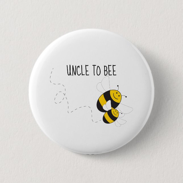 Uncle to bee button for bumblebee baby shower (Vorderseite)