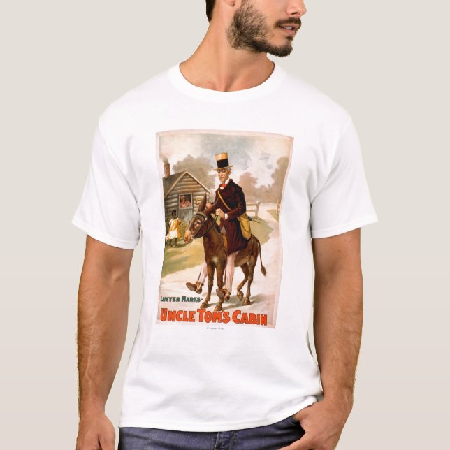 Uncle Tom Kabinen-Mann-und Esel-Theater T-Shirt (Vorderseite)