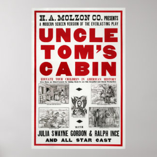 Uncle Toms Kabinen Werbeaktion zur Anpassung an de Poster