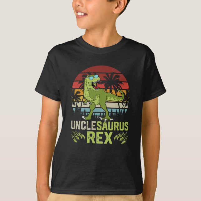 Unclesarurus Rex | Cool Retro Dinosaurier Design T-Shirt (Vorderseite)