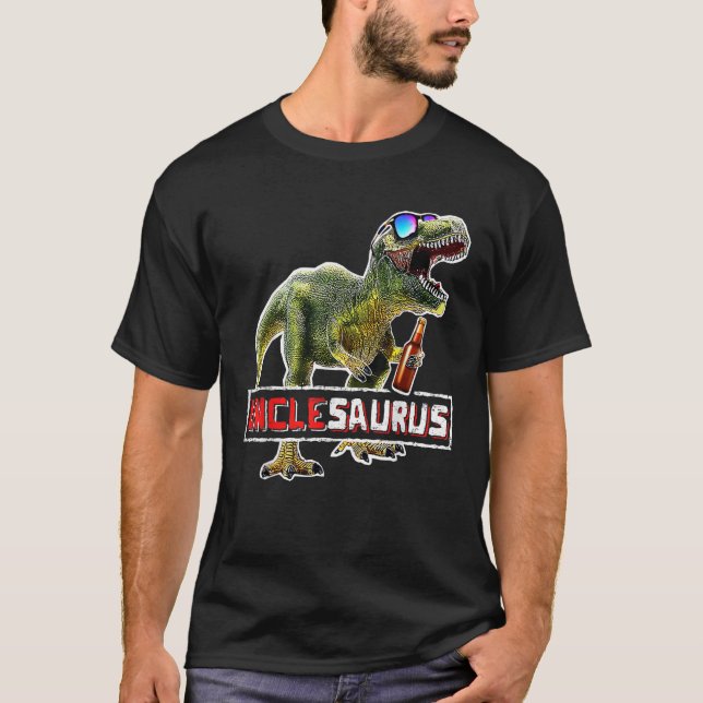 Unclesaurus Rex Beer Shirt T Rex Dinosaur Fun Uncl (Vorderseite)