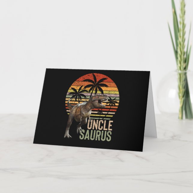 Unclesaurus T Rex Dinosaur Uncle Saurus Family Mat Karte (Vorderseite)