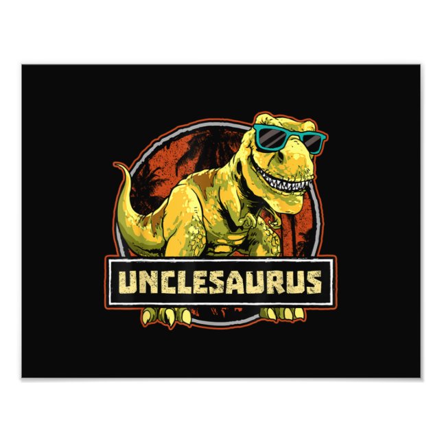 Unclesaurus T rex Uncle Saurus Dinosaurier Fotodruck (Vorne)