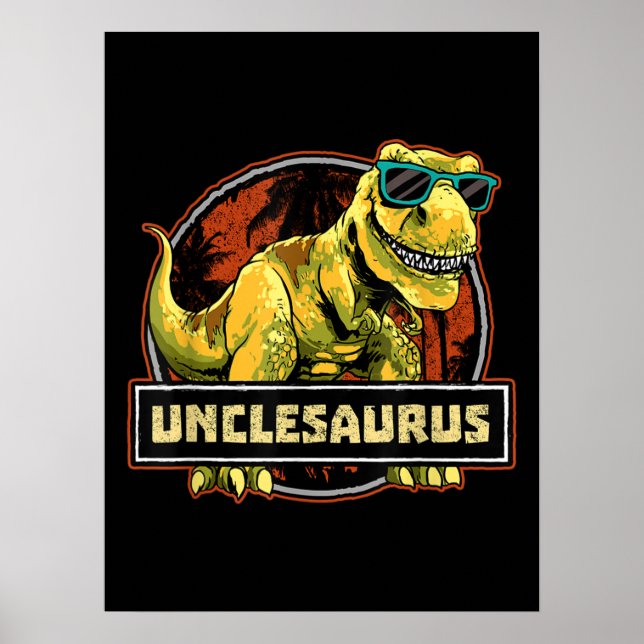Unclesaurus T rex Uncle Saurus Dinosaurier Poster (Vorne)