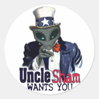 UncleShamWantsYou Runder Aufkleber