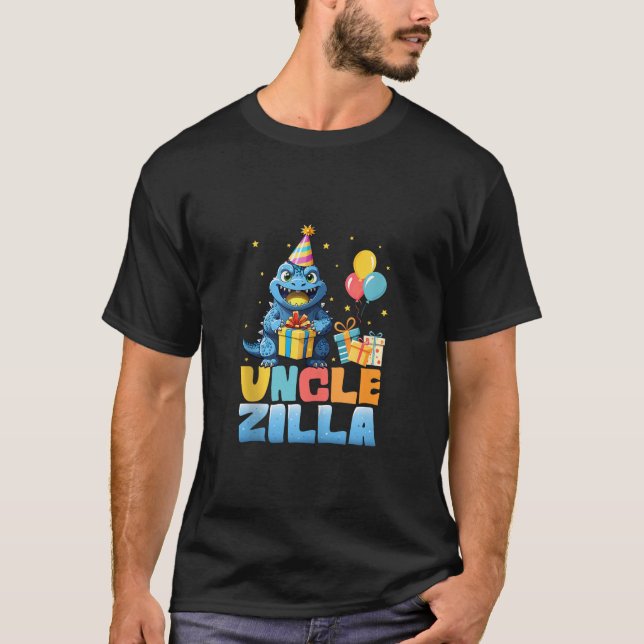 Unclezilla Funny Monster Kaiju Familie Matching Bi T-Shirt (Vorderseite)
