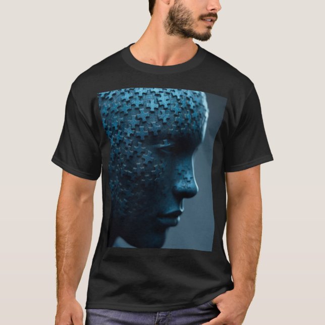 Uncontained Head : Puzzle Woman T-Shirt (Vorderseite)