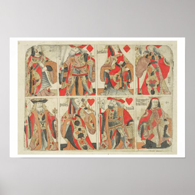 Uncut Playing Cards, Ende des 18. Jahrhunderts Poster (Vorne)