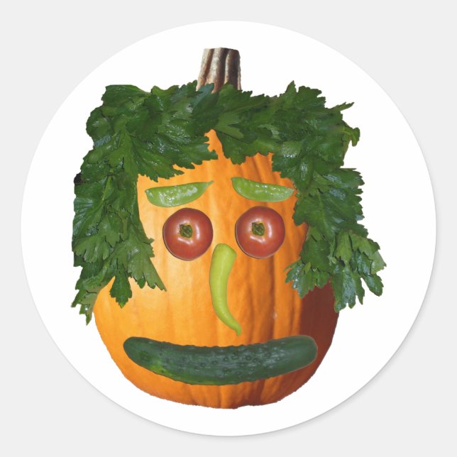 Uncut Pumpkin Face Sticker (Vorderseite)