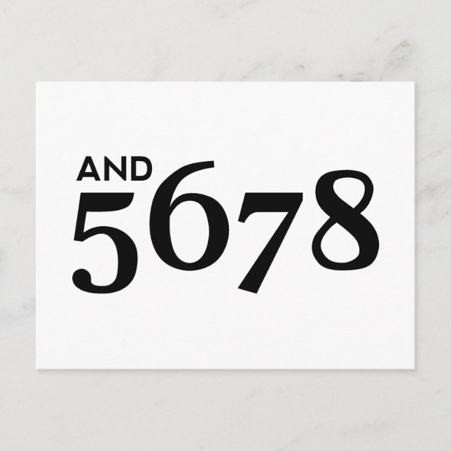 und 5678 postkarte (Vorderseite)