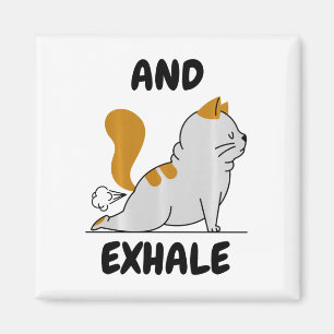 Und Ausatmungs-Yoga-Katze Comfort Colors Erwachsen Magnet