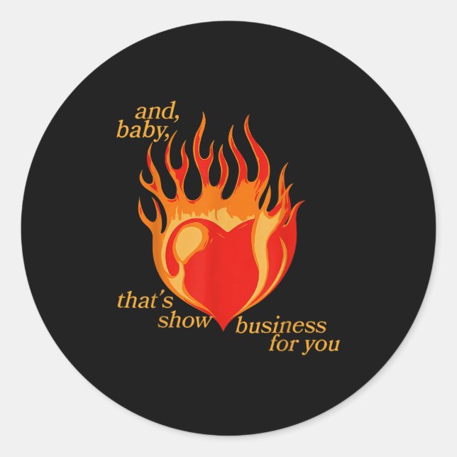 Und Baby, das für Sie Geschäfte zeigt Runder Aufkleber (Vorderseite)