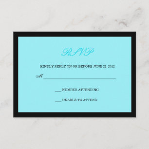 und Black Wedding RSVP Karte