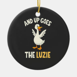 Und dann kommen die Luzie Funny Goose Liebhaber Keramik Ornament