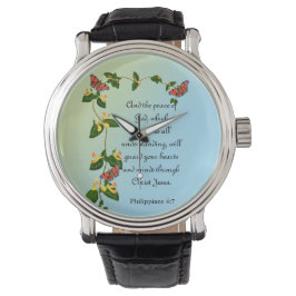 Und der Frieden Gottes, der den Bibelvers übertrif Armbanduhr
